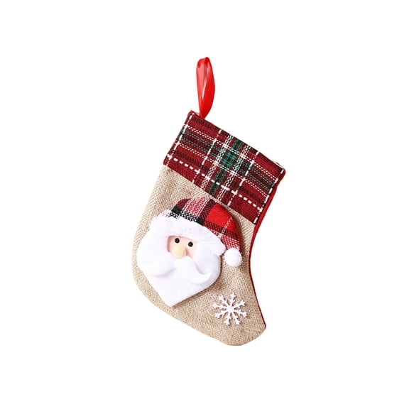 Trovenix Christmas Mini Stocking Ornaments Holiday Sock Shaped Hanging Pendants For Xmas Tree Decor Winter Home Decoration