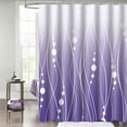 thumbnail image 2 of Lilac Purple Shower Curtain Ombre Purple Fabric Shower Curtain for Bathroom Decor Lavendar and White Striped Modern Bath Curtains 72"W x 84"L (Pack of 1), 2 of 6