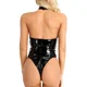 thumbnail image 2 of Body de látex de aspecto húmedo para mujer, de charol negro ahuecados peleles, lencería Sexy, traje porno, ropa sexual para discoteca, A50, 2 of 5