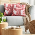 thumbnail image 5 of Ambesonne Love Throw Pillow Cover 2 Pack, Letters Hearts Motif Graphic, 20", White and Vermilion, 5 of 7
