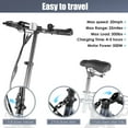 thumbnail image 6 of SANOPY Peak 500W Electric Scooters for Adults, 14" Fat Tire, 187 Wh Battery, 12 Miles Range, 20MPH Top Speed, Foldable Electric Scooter with Seat,Gray, 6 of 8