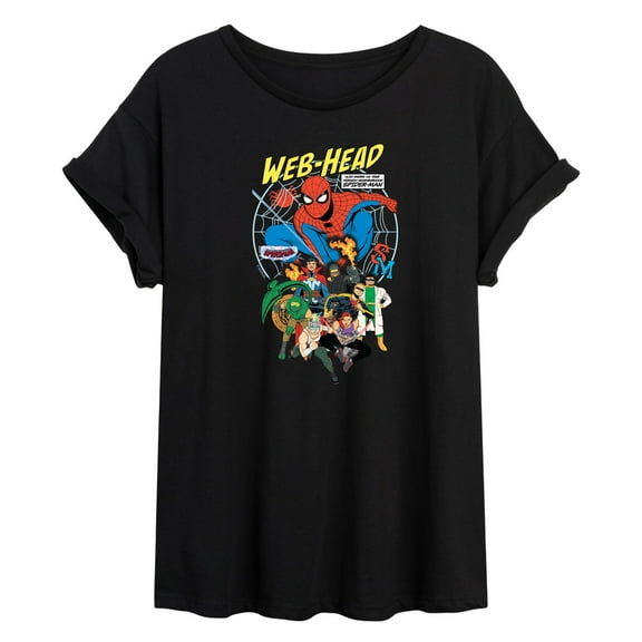 Marvel Your Friendly Neighborhood Spider-Man - Web Head - Women's Oversized Graphic T-Shirt