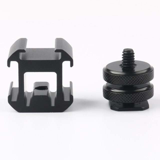 Soporte de extensión del adaptador de montaje de zapata triple para micrófono