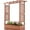 Brown/ 43.3 x 17.32 x 71.65 inch, variant on Riedhoff Wooden Raised Garden Bed with Trellis, Hanging Roof & Side Trellis, 77.16*17.32*71.65"