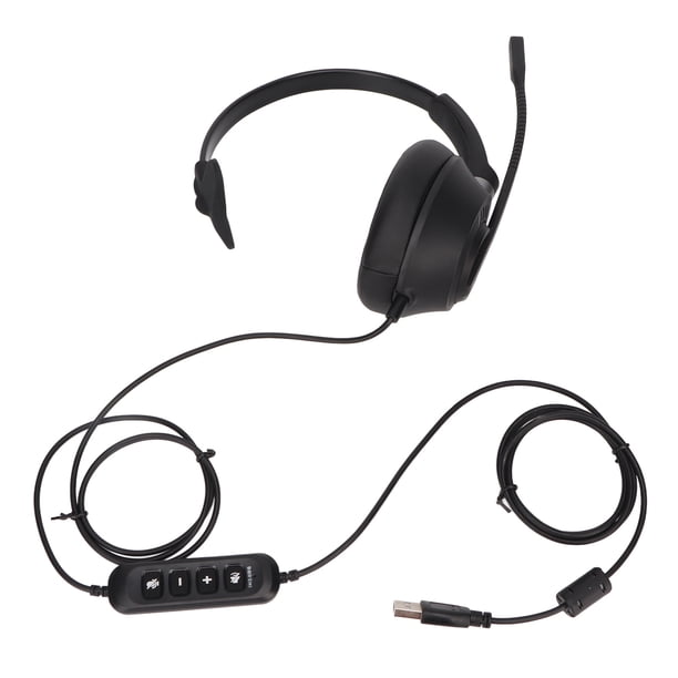 Auriculares De Comunicación USB, Ajuste De Volumen Flexible ENC Auriculares Empresariales Monoaurales Con Reducción De Ruido Para Oficina Para Centro De Llamadas