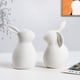 thumbnail image 2 of Set de 2 figuras decorativas de conejo blanco de cerámica, 2 of 9