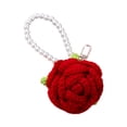 thumbnail image 3 of Llavero rosa tejido a mano con colgante creativo para teléfono, bolso y llavero Rojo, 3 of 9