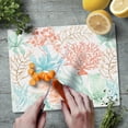 thumbnail image 5 of CounterArt "Sea Florals" 3mm Heat Tolerant Tempered Glass Cutting Board 10" by 8", 5 of 8
