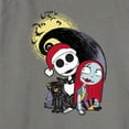 thumbnail image 2 of Junior's The Nightmare Before Christmas Jack and Sally Christmas Portrait Sweatshirt Gray Heather 2X Large, 2 of 4