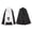 S, variant on Halloween Pet Hooded Cloak Cute Funny Black White for Holiday Party Outfit S/M/L