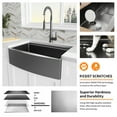 thumbnail image 3 of 33 inch Gunmetal Black Stainless Steel  18-Gauge Single Bowl Farmhouse Workstation Kitchen Sink, 3 of 7