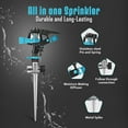 thumbnail image 2 of 4 Pack Adjustable Impact Lawn Sprinklers with Zinc Alloy Spike Base - Water Sprinkler Head for Large Patio Garden Areas, 2 of 5