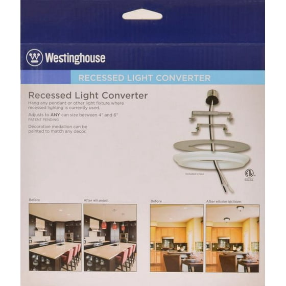 Westinghouse 0101100 White Plastic Recessed Lighting Converter Westinghouse 0101100 White Plastic Recessed Lighting Converter Com