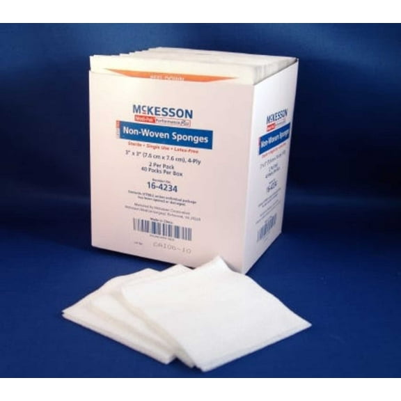 McKesson 164234 NonWoven Sponge, Box of 80