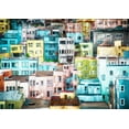 thumbnail image 2 of Villa, Mlli 32x24 White Modern Wood Framed Museum Art Print Titled - Colorful City, 2 of 4