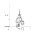 thumbnail image 2 of 14k White Gold Initial R Charm - .5 Grams, 2 of 2