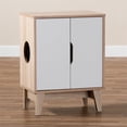 thumbnail image 4 of Baxton Studio Romy Oak White Finished 2-Door Wood Cat Cover House, 4 of 10