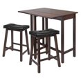 thumbnail image 1 of 3pc Lynnwood Drop Leaf Table de Cuisine avec 2 Tabourets de Siège de Selle de Coussin, 1 of 1