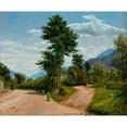 thumbnail image 3 of P. C. Skovgaard 14x12 Black Modern Framed Museum Art Print Titled - Italian Landscape (1854), 3 of 5