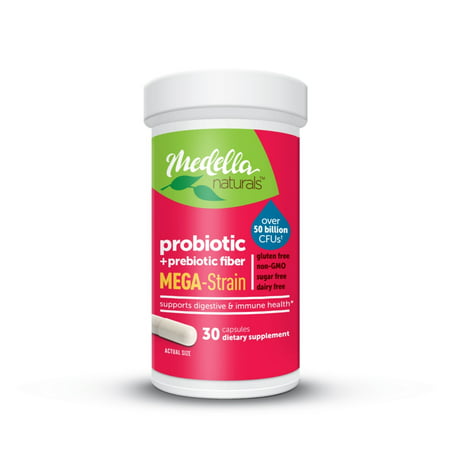 Medella Naturals Probiotic + Prebiotic Fiber Blend- Supports Digestive & Immune Health-Gluten, Sugar, & Dairy Free,