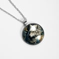 thumbnail image 4 of Wolf Elegant Glass Circular Pendant Necklace for Women - Fashion Jewelry for Women's Necklaces, 4 of 5