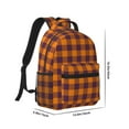 thumbnail image 2 of Yiaed Fall Buffalo Plaid Print School Backpack College Backpack Daypacks for Students High School Spacious and Durable Daypack for Work and Travel-One Size, 2 of 6