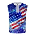 thumbnail image 4 of Abomasnow Men's American Flag Tank Tops 4th of July Half Zip Shirt Sleeveless Patriotic Independence Day Muscle Cutoff Shirt (S-XXXL), 4 of 5
