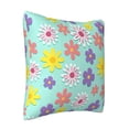 thumbnail image 2 of ZICANCN Daisy Floral Pattern Decorative Throw Pillow Covers, Bed Couch Sofa Decorative Knit Pillow Covers for Living Room Farmhouse, 18"x18", 2 of 8