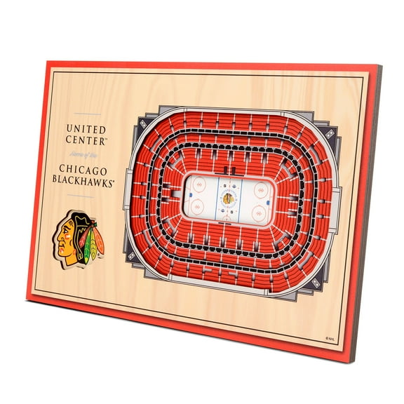 Chicago Blackhawks 14'' x 10.5'' 3D StadiumViews Desktop Display