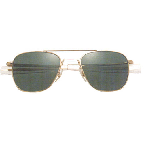 Fishing Pilots Gold Frame Aviator Flip Up Sunglasses w/ Green Lenses for Golf 
