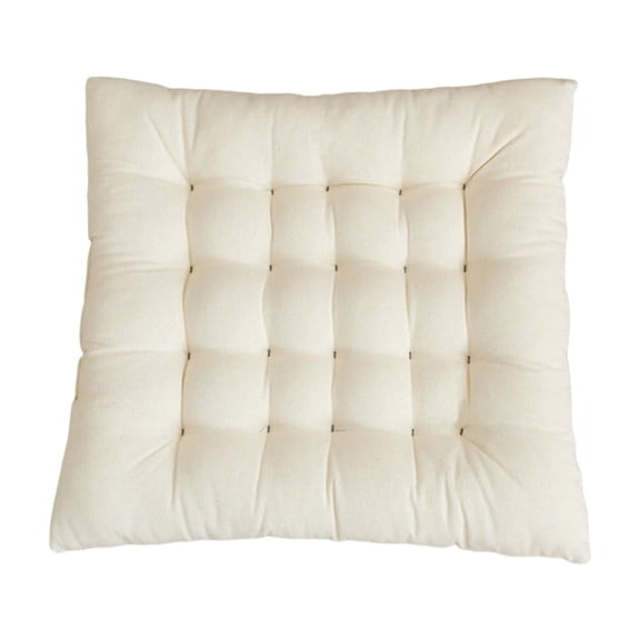 Taotanxi Chair Cushions for Dining Chairs with Ties, Indoor Non-Slip Kitchen Chair Pad and Dining Room Seat Cushion Mat for Office Living Room Outdoor 17.7" - Ivory