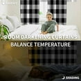 thumbnail image 3 of Fsddascl Black White Plaid Blackout Curtains for Bedroom/Living Room, Thermal Insulated Kitchen Curtains, Farmhouse Modern Art Checkered Grommet Darkening Window Treatment Drapes 27.5"x39"x2, 3 of 6