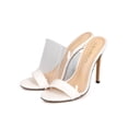 thumbnail image 5 of Liliana DI43 Women Leatherette Open Toe Lucite Slip On Stiletto Mule, 5 of 6