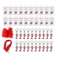 thumbnail image 2 of Llavero de ángel, 20 llaveros con campanas de ángel, rojo, blanco apagado, llavero para fiestas, diseñado para precisión Jadeshay A, 2 of 8