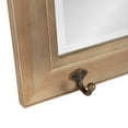 thumbnail image 4 of Kate and Laurel Pub Mirror with 5 Metal Hooks, Rustic Gray, 4 of 9