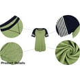 thumbnail image 6 of TEMOFON Womens Tops Short Sleeve Crewneck Tshirts Casual Summer Blouse Loose Tunics Top Olivegreen Comfortable Tees, 6 of 7