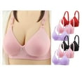 thumbnail image 3 of XFLWAM Push Up Bras for Women No Underwire Seamless Lace Wireless Comfort Everyday Bras Full Coverage Adjustable Breathable Bra 3 Pack, 3 of 3