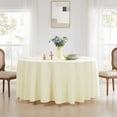 thumbnail image 3 of Round Tablecloth 132 Inch 10 Pack Ivory Tablecloths Washable Decorative Polyester Table Clothes Cover for Dining Table Banquets Buffet Parties and Wedding, 3 of 6