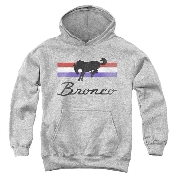 Ford Bronco Bronco Stripes Youth Pullover Hoodie Sweatshirt Athletic Heather