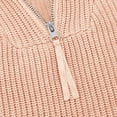thumbnail image 4 of BVOFAR Womens Half Zip Pullover Sweaters Cozy Lapel Collar Knitted Jumpers Oversized Long Sleeve Soft Tops Casual Solid Color Top, 4 of 5