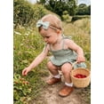 thumbnail image 3 of Baby Solid Color Sleeveless Ruffle Romper Dress with Headband, 3 of 7