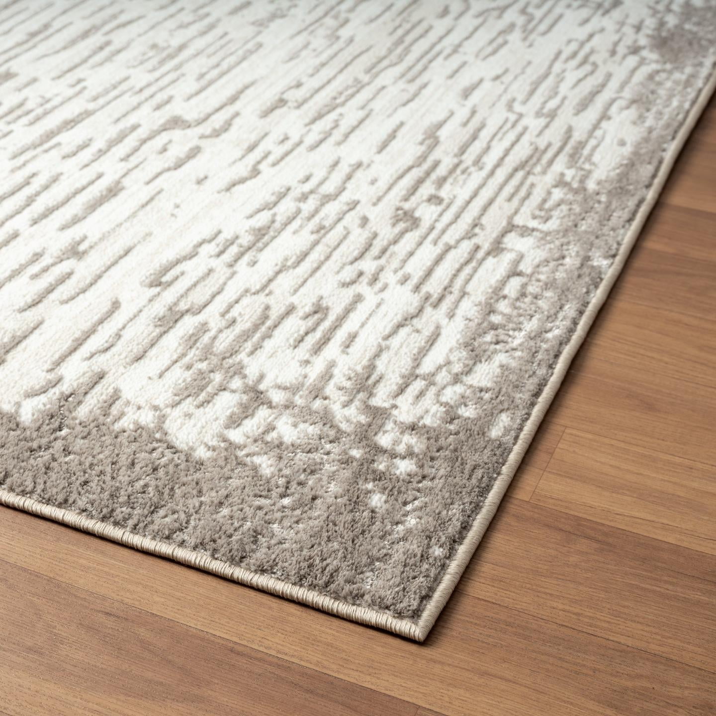 Luxe Weavers Artistic Textured Metallic Gray 4x5 Area Rug, Modern Carpet for Living Room