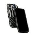 thumbnail image 5 of DesignSkinz Scratch-Resistant Hard Slim Case Compatible with iPhone 13 Pro (Compatible with MagSafe) - Distressed Wood Patriotic American Flag with Thin Blue Line, 5 of 9