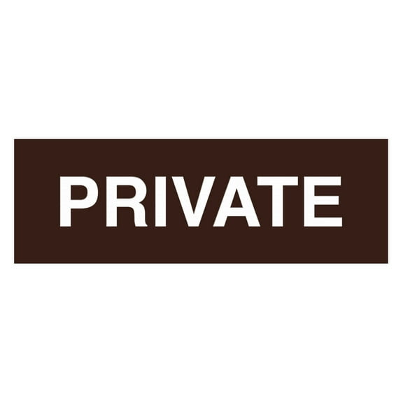 Basic Private Sign (Dark Brown) - Small