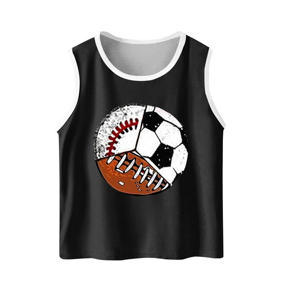 YABCSAZ Toddler Boys Girls Summer Outfits Sleeveless Tank Tops Loose Fit Active Tee Shirts Kids Casual T-Shirts Blouses Funny Cute Printed Shirts Tops Baby Clothes Size 3 T