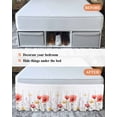 thumbnail image 7 of Pastoral Flowers Bed Skirt Colorful Floral Leaves Plants Watercolor Bed Skirts Queen Size 18 Inch Drop, Wrap Around Dust Ruffle&nbsp;Bedskirt with Adjustable Elastic Belt for Queen Size Beds, 7 of 7
