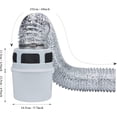 thumbnail image 6 of 3 IN 1 Indoor Dryer Vent Kit with 4-Inch by 5-Foot Proflex Duct - Silver, 6 of 6