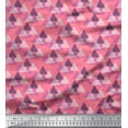thumbnail image 1 of Soimoi Modal Satin Fabric Triangle Small Print Fabric by Yard 42 Inch Wide, 1 of 1