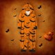 thumbnail image 1 of Family Halloween Pjs Matching Sets Halloween Print Long Sleeve Zippered One Piece Pajama Hooded Jumpsuit Winter Halloween Pjs Family Set, 1 of 3
