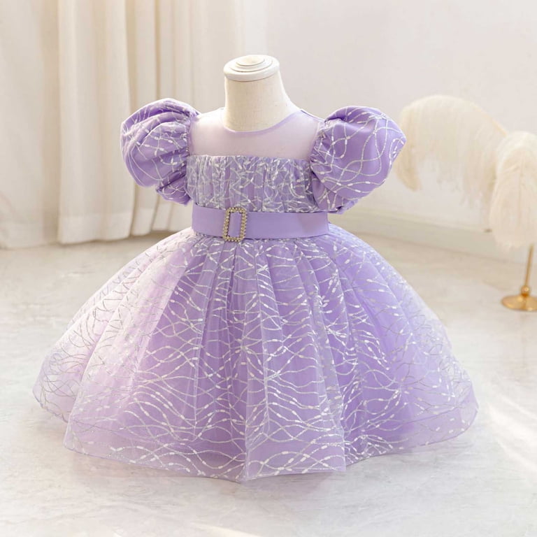 purple dress for 18th birthday Long Lavender Purple Sequin-Print Prom Dress Lavender / 2